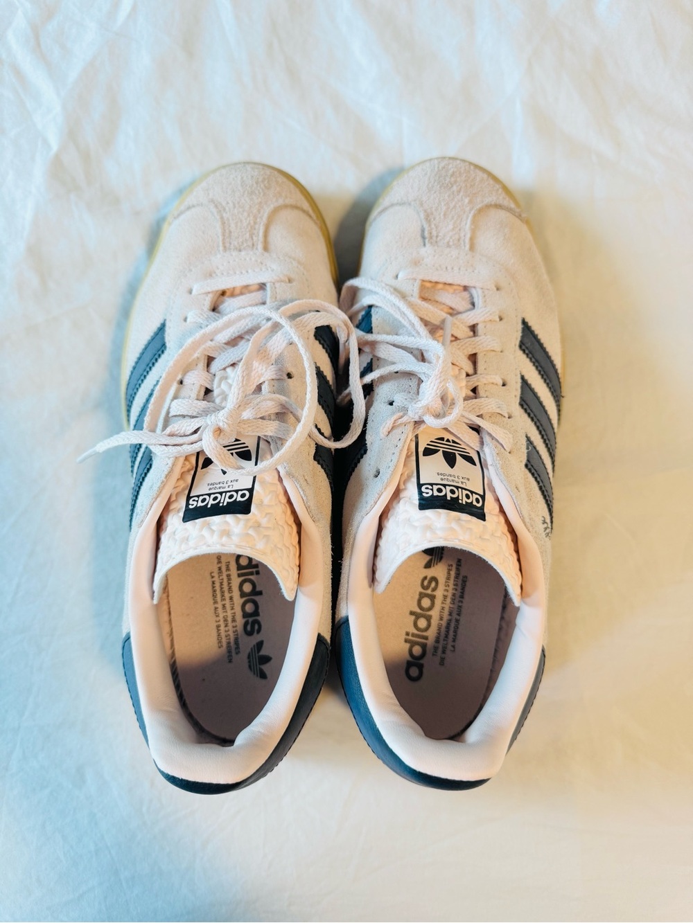 adidas Beige and Black Suede Gazelle - Picture 3 of 4